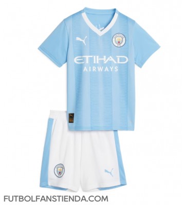 Manchester City Primera Equipación Niños 2023-24 Manga Corta (+ Pantalones cortos)
